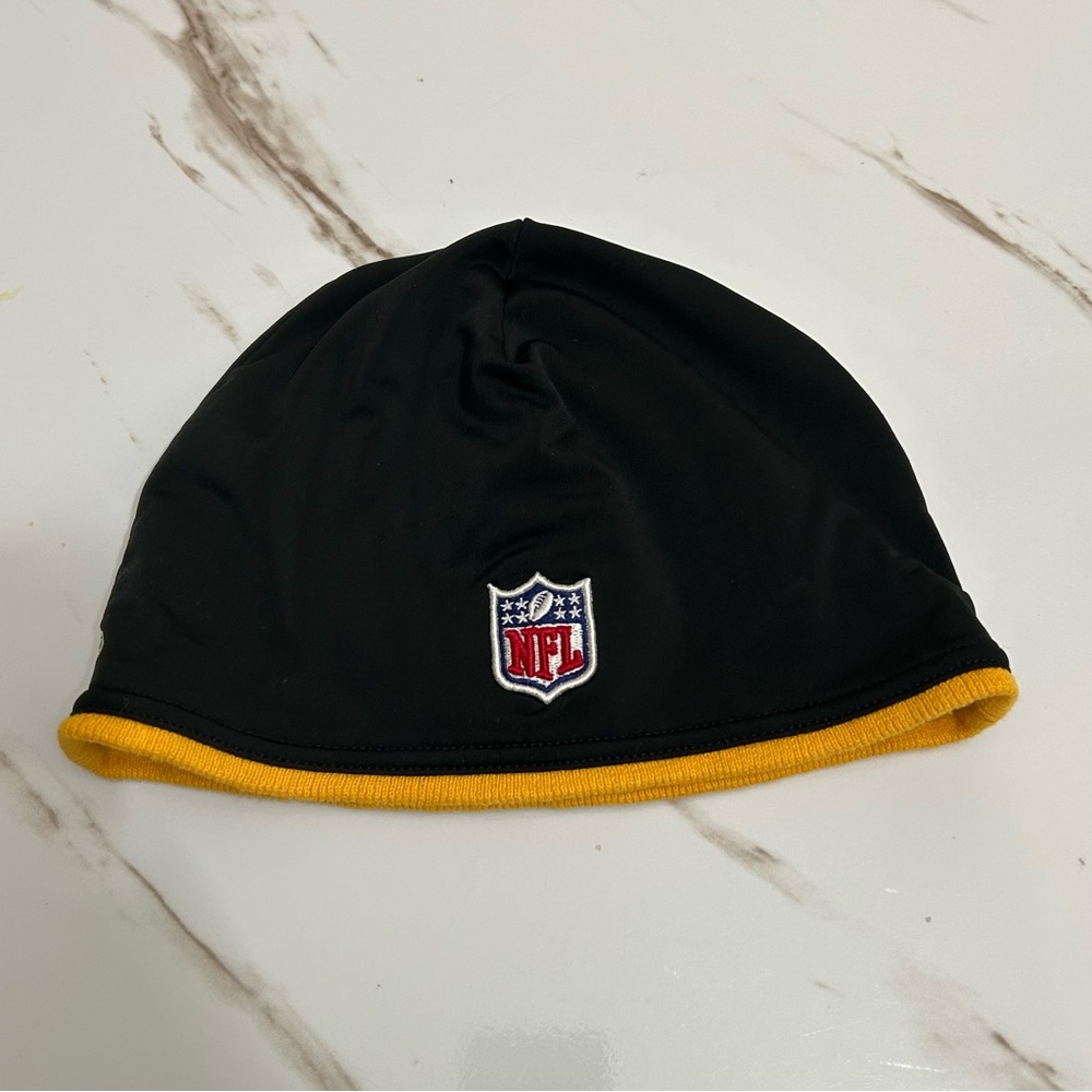 💎 3/$30 New Era Green Bay Packers NFL Tech-Knit Beanie Skully Black Gold Fleece - Picture 3 of 5